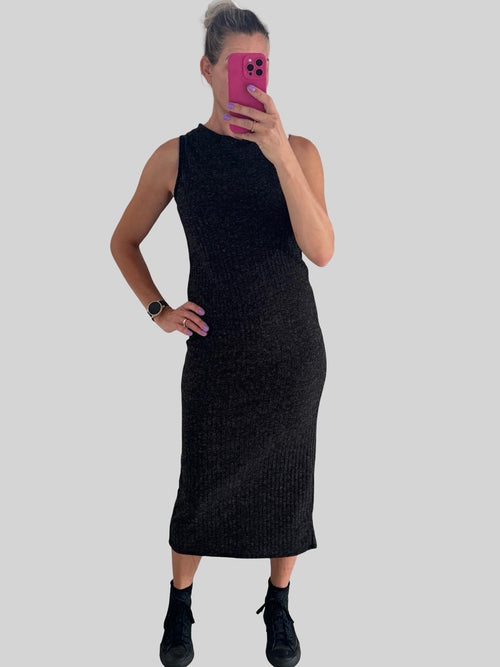 Charlotta Dress Dark Grey