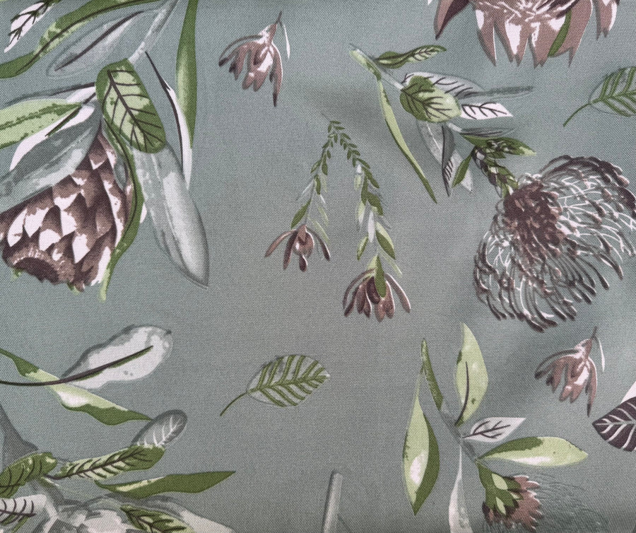 Green/Grey Protea Table Cloth
