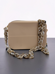 Crossbody Silicone Purse - Beige