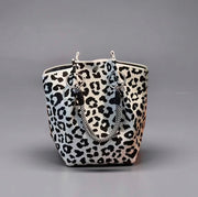 Mini Totes - White animal print