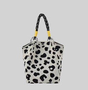 Mini Totes - Black leopard spot