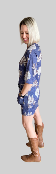 La Rose Abby Dress - Navy Floral
