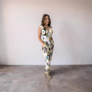 La Rose Claire Jumpsuit - Blue Floral
