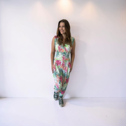 La Rose Claire Jumpsuit - Blue Floral
