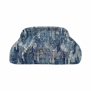 La Rose Clutch Sequence Bag - Denim