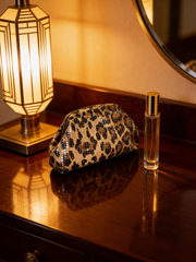 La Rose Clutch Sequence Bag - Animal Print