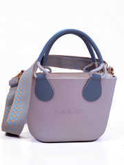 Eva Super Mini - White / Beige and Denim Blue 1