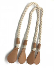 Eva Bag Handles - Beige and Tan Rope