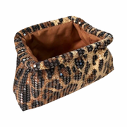 La Rose Clutch Sequence Bag - Animal Print interior