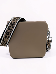 Silicone Square Khaki Animal Print