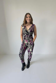 La Rose Claire Jumpsuit - Silver and Purple