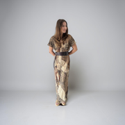 La Rose Alona Jumpsuit - Brown Geo Print