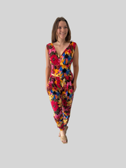 La Rose Claire Jumpsuit - Pink floral