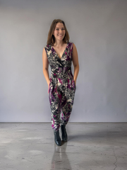 La Rose Claire Jumpsuit - Silver and Purple