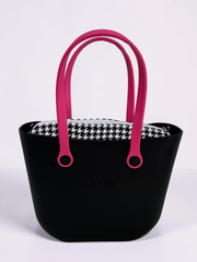 Black / Houndstooth / Hot Pink