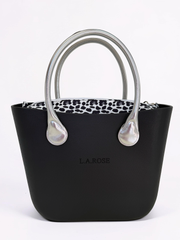 Black / Grey Animal Print / Silver