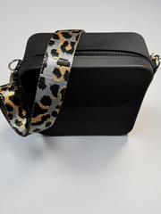 Silicone Square Bag - Black Silver Animal Print 1