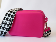 La Rose Silicone Mini - Hot Pink Houndstooth