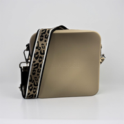 Silicone Square Bag - Beige Animal Print