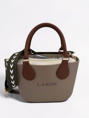 Eva Super Mini - Khaki / Beige with Brown and Olive Green