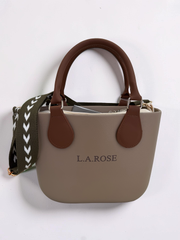 Eva Super Mini - Khaki / Beige with Brown and Olive Green