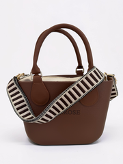 Eva Super Mini - Chocolate Brown / Beige with Brown