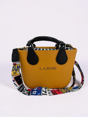 Eva Super Mini - Mustard / Houndstooth with Black
