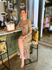La Rose Elise Dress - Olive Green