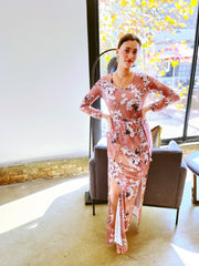 La Rose Elise Dress - Soft Pink Floral