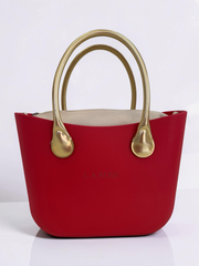 Red / Plain Beige / Gold