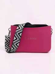 Eva Crossbody - Hot Pink Black Grey