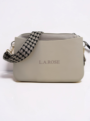Eva Crossbody - Cream Beige Houndstooth