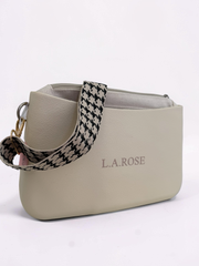 Eva Crossbody - Cream Beige Houndstooth