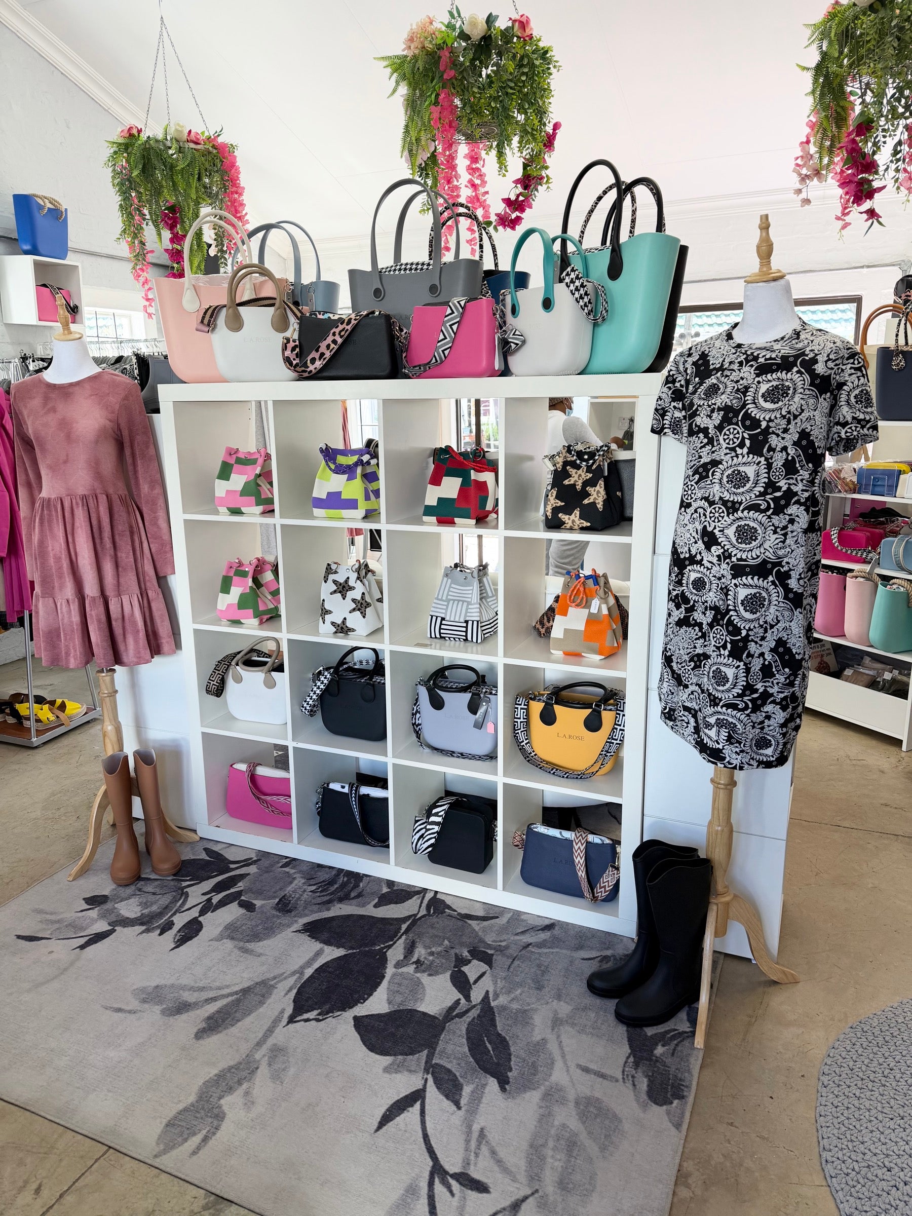 L.A.ROSE bags inside the boutique